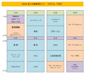 新入社員教育セミナープログラム